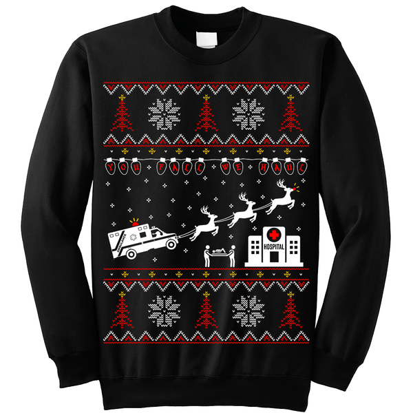 EMS Paramedic Christmas Sweater Heroic Defender